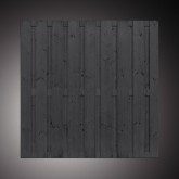 Vuren scherm gewolmaniseerd (17 planken) 180x180 cm zwart RAL 9005